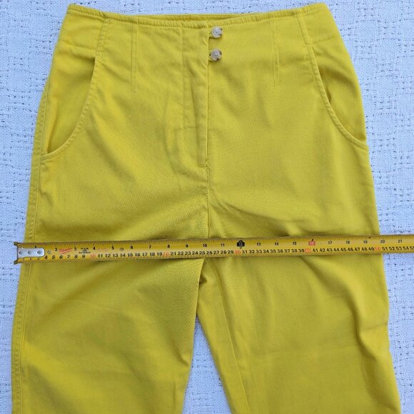 Maeve By Anthropologie Pants Women's Size 10 Cuffed Yellow - Picture 5 of 7